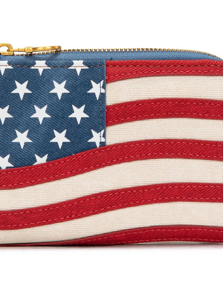 Vintage American Flag Wallet For Men&Women, American Pride Purse For Patriotic D